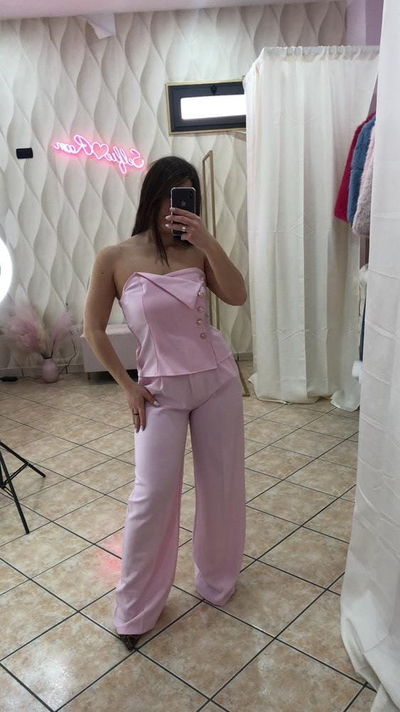completo corpetto & pantalone a palazzo -cod 18026