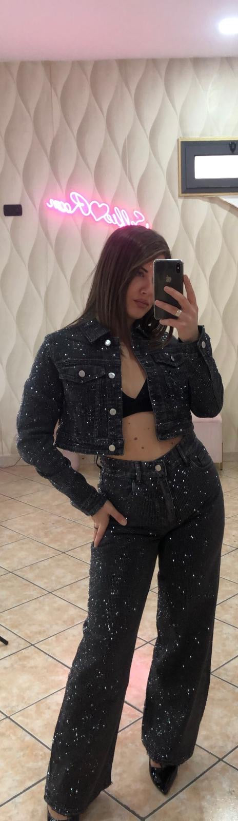 Giubbino Denim Glitter