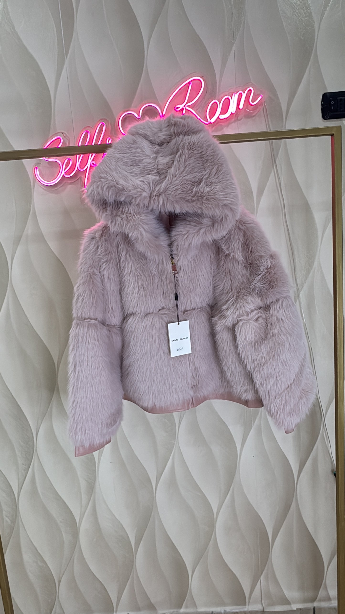 Pelliccia rosa chiaro cod pj- 43xk