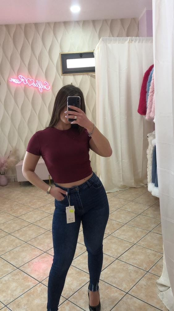 MAGLIA CROP LICRA. cod 5819