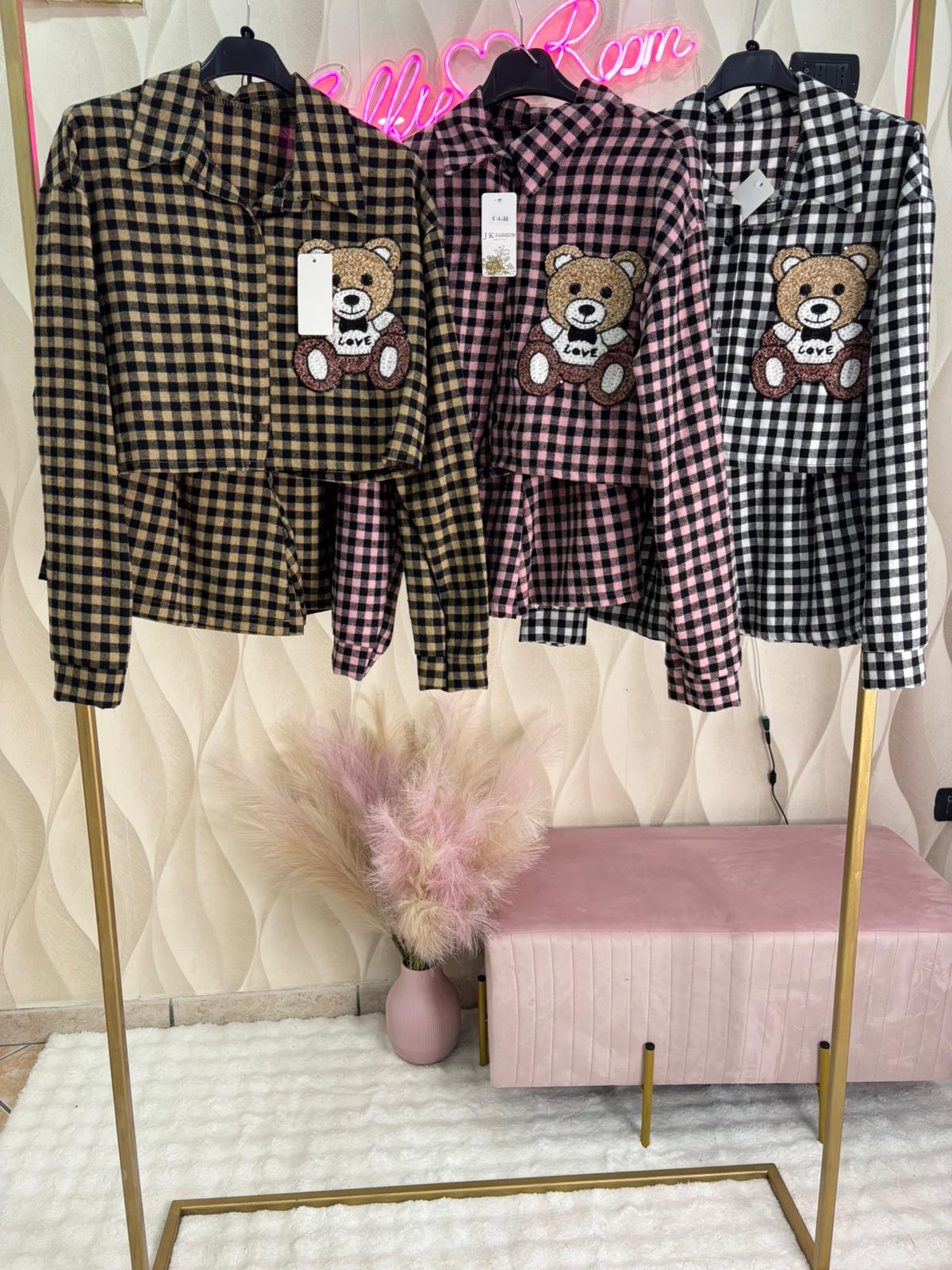 Cordinato teddy con pantaloncino