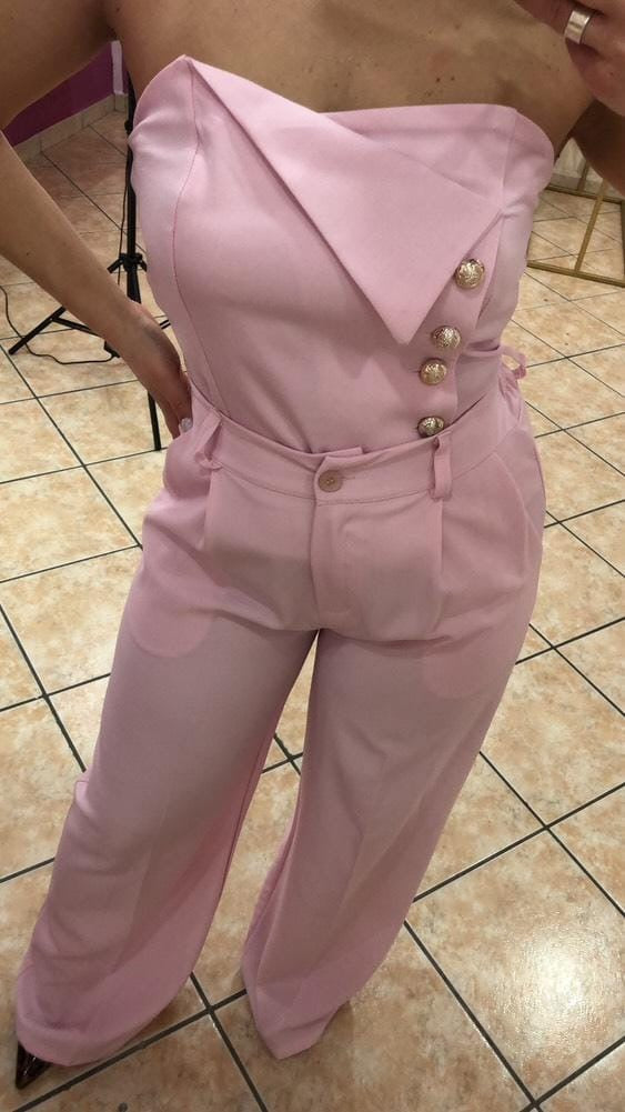 completo corpetto & pantalone a palazzo -cod 18026