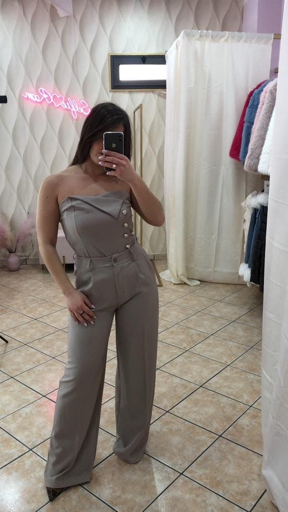 completo corpetto & pantalone a palazzo -cod 18026