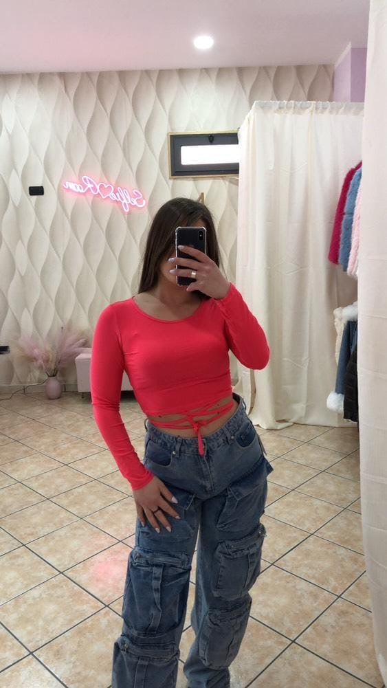 MAGLIA CROP MANICHE LUNGHE cod 16189