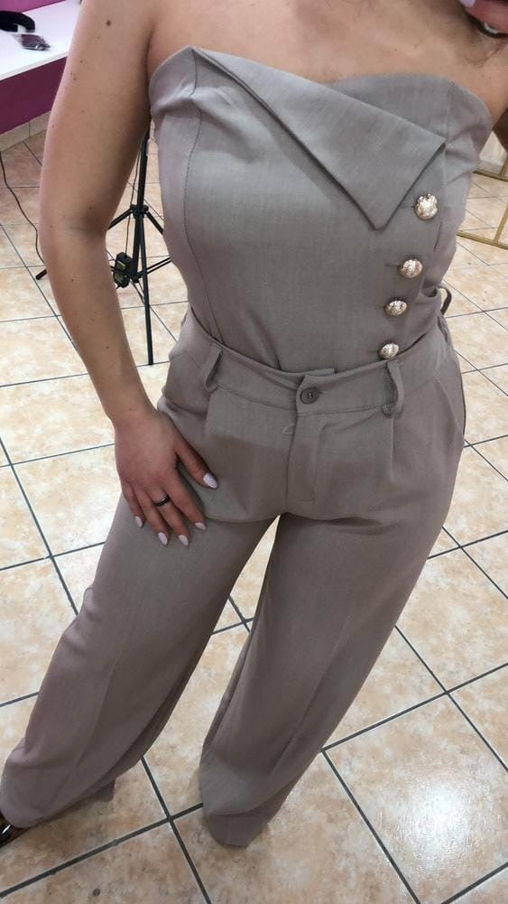 completo corpetto & pantalone a palazzo -cod 18026