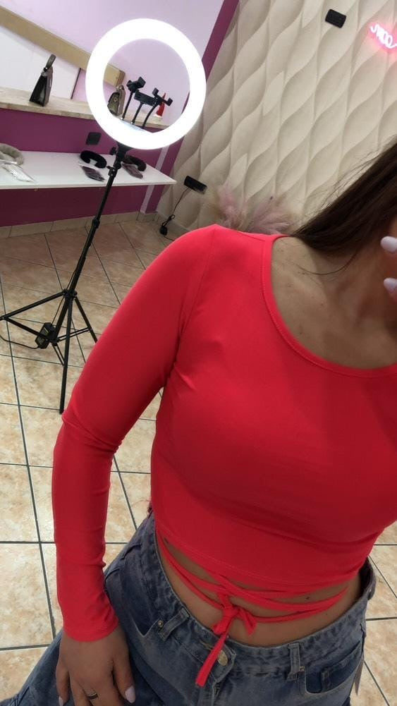 MAGLIA CROP MANICHE LUNGHE cod 16189