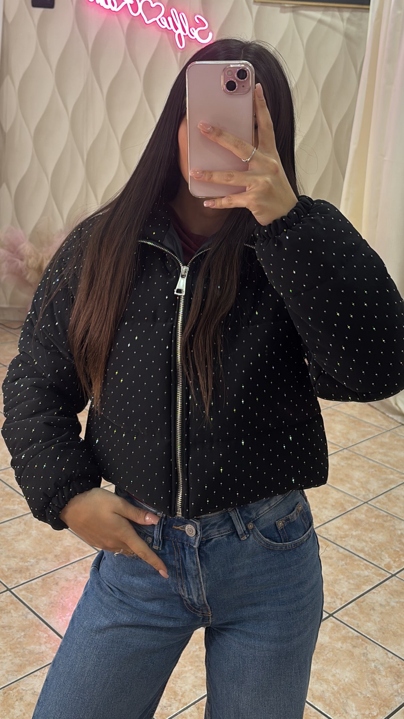 Bomber crop Diamonds