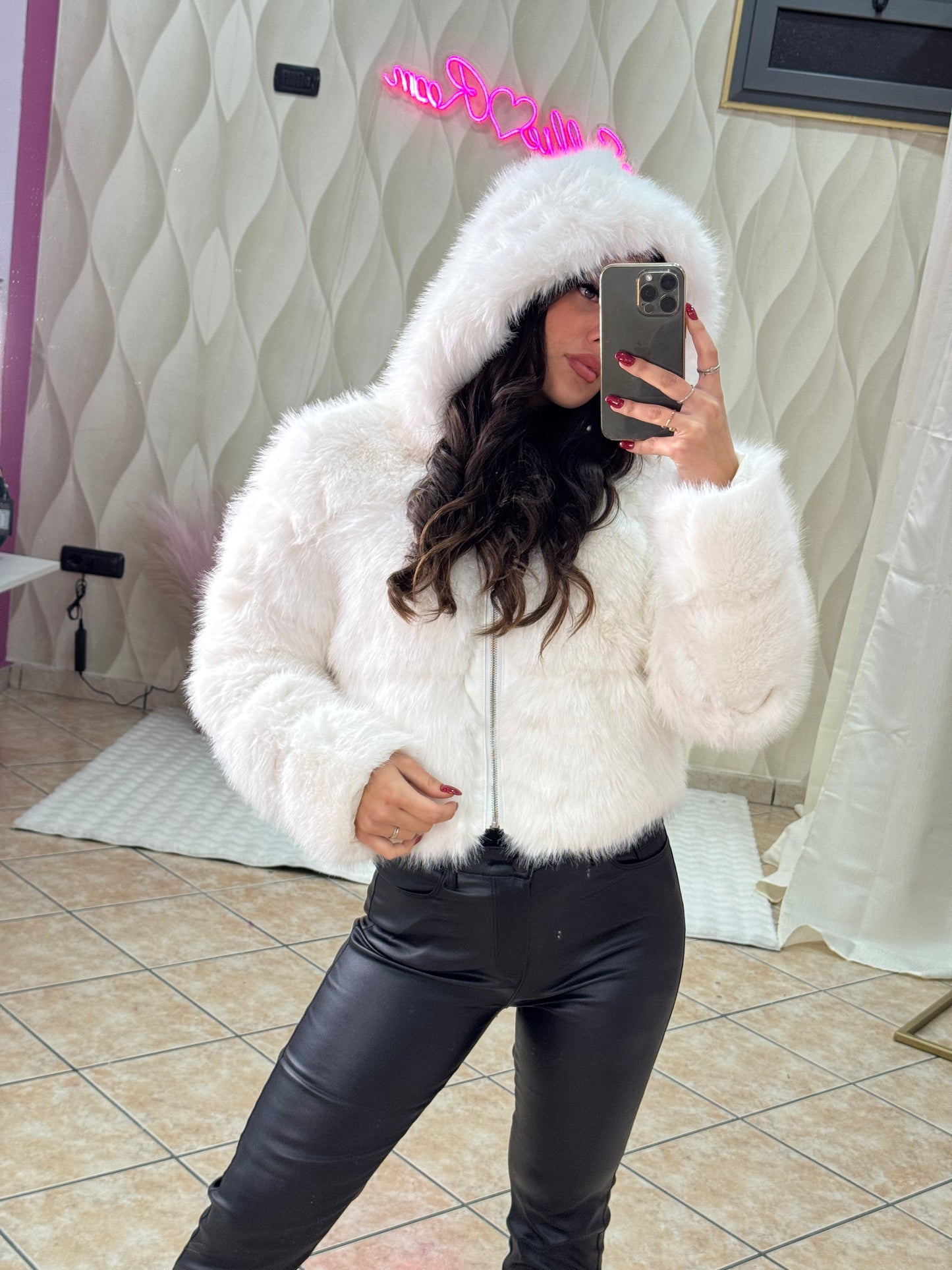 Pelliccia bianca cod D 5008