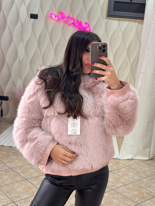 Pelliccia rosa chiaro  cod pj- 43xk