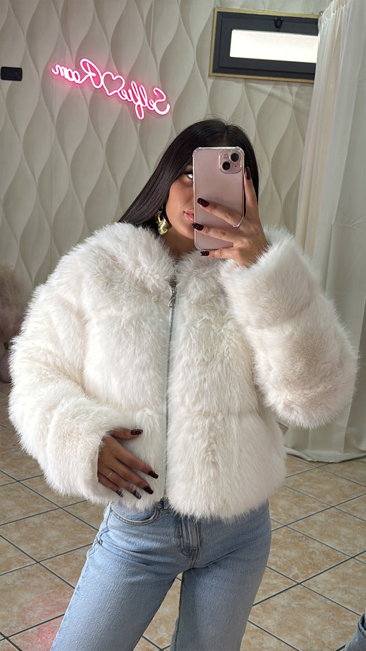 Pelliccia bianca  cod D 5008