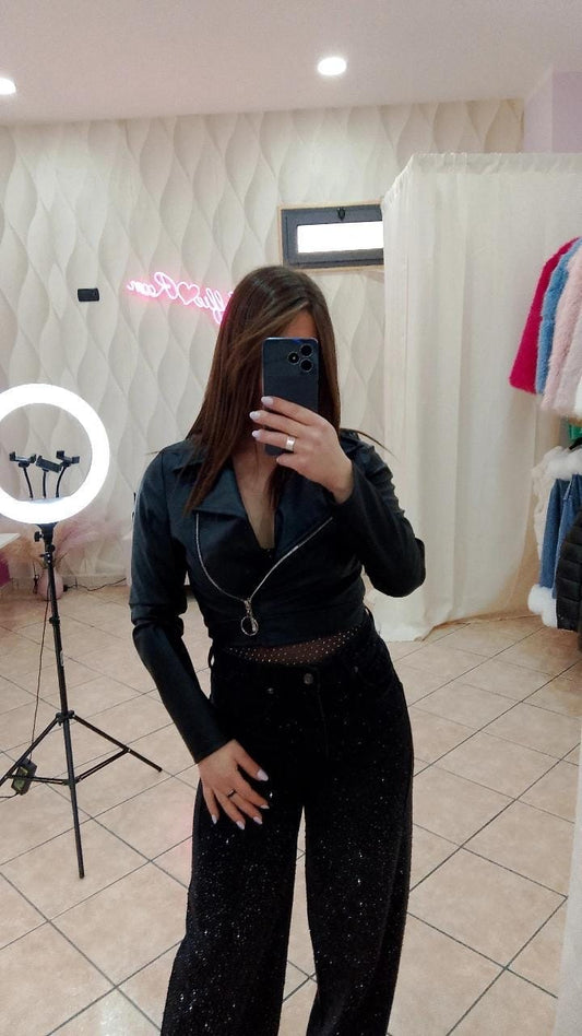 chiodo in pelle corto -cod 0072
