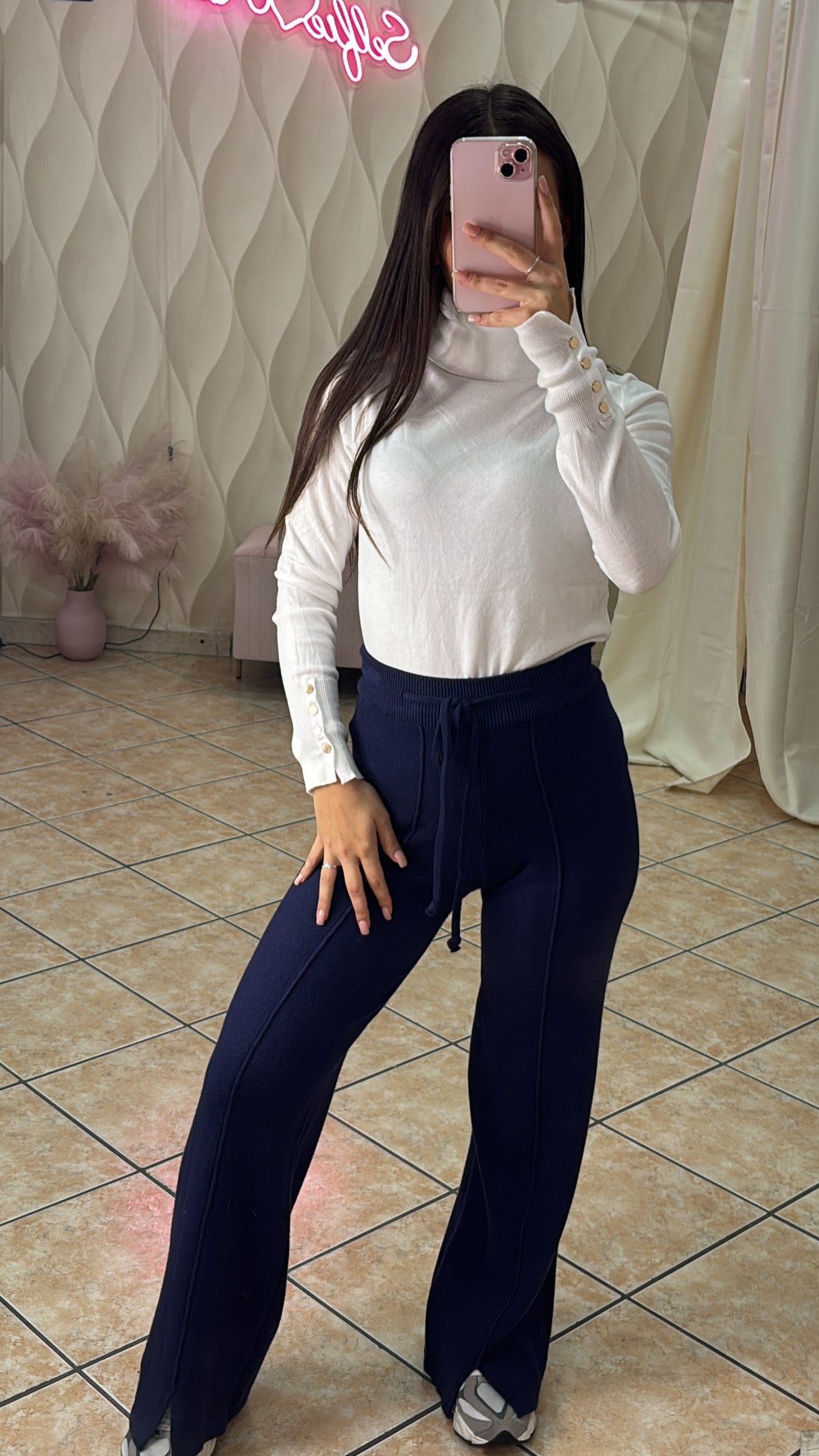 Pantaloni in Lana rasata super modellanti