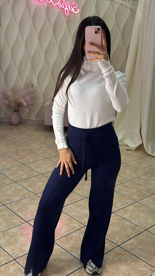 Pantaloni in Lana rasata super modellanti