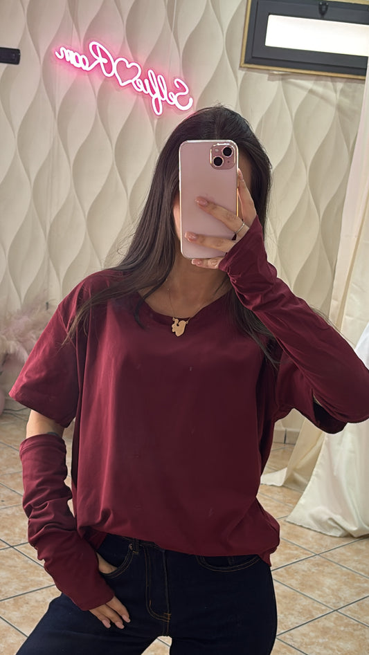 Maglia over con manicotti