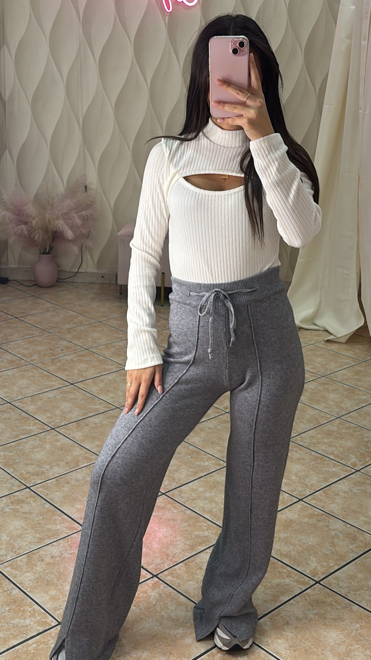 Pantaloni in Lana rasata super modellanti