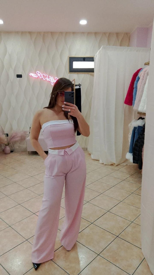 cordinato top & pantalone - cod 17103