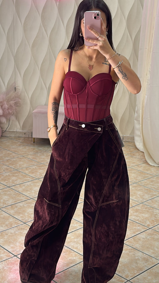 Jeans ballon velluto