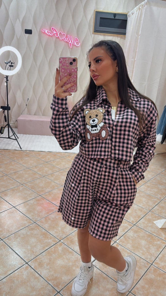Cordinato teddy con pantaloncino