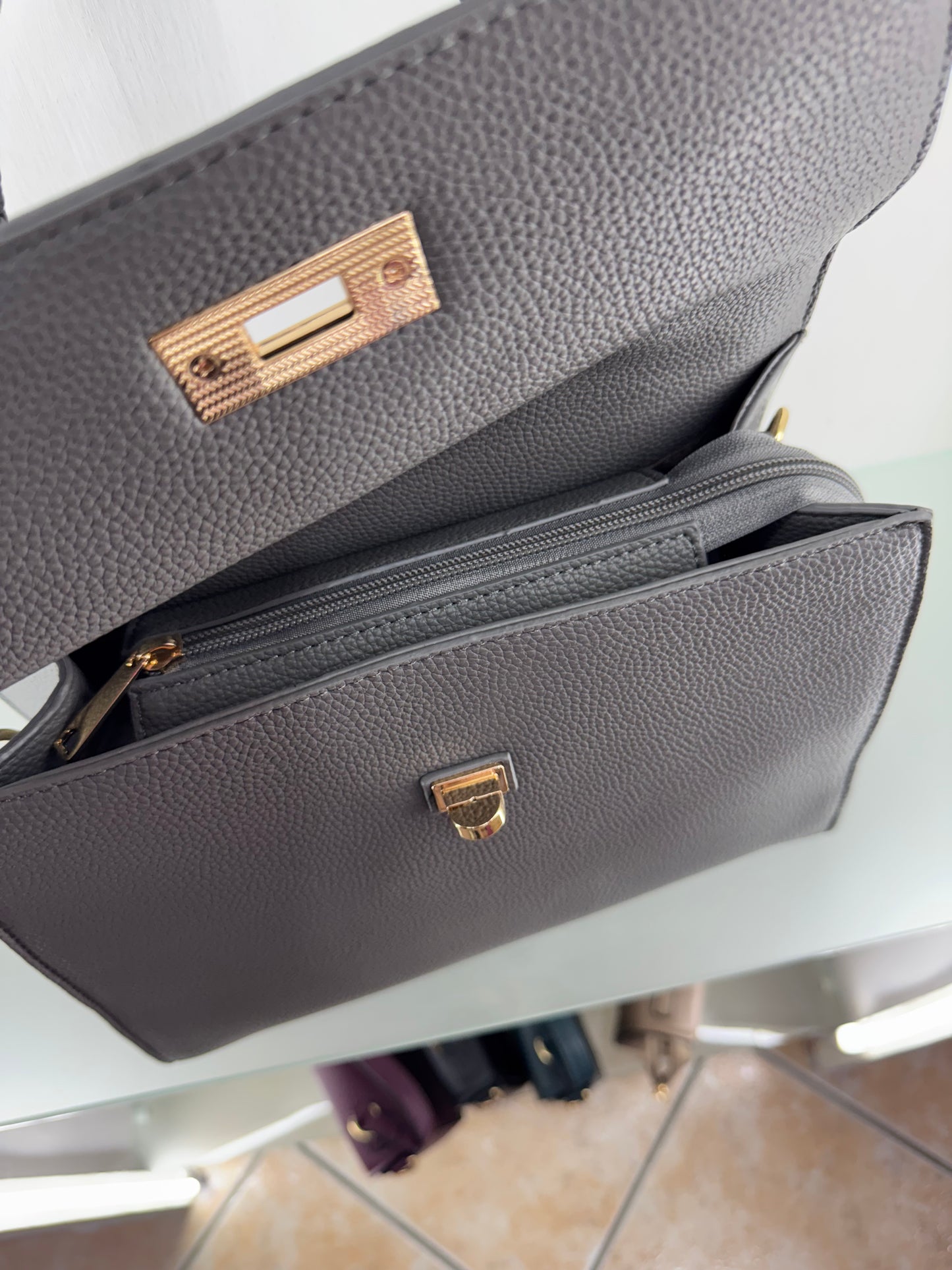 Borsa mod Hermès manico intrecciato
