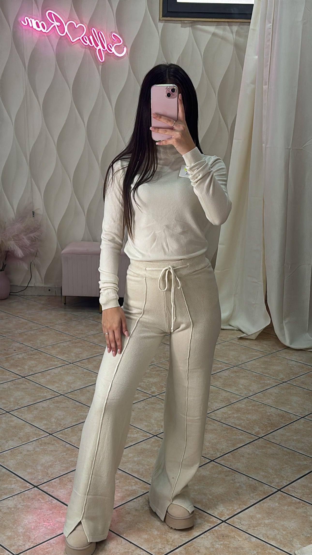 Pantaloni in Lana rasata super modellanti