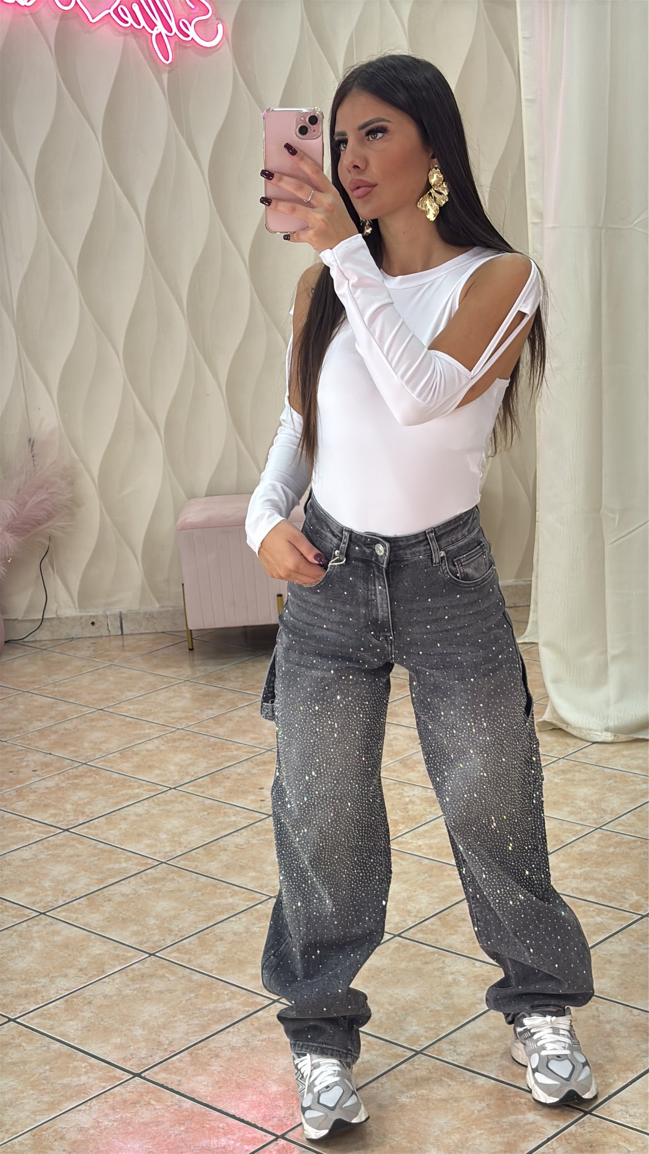 Jeans ballon diamonds