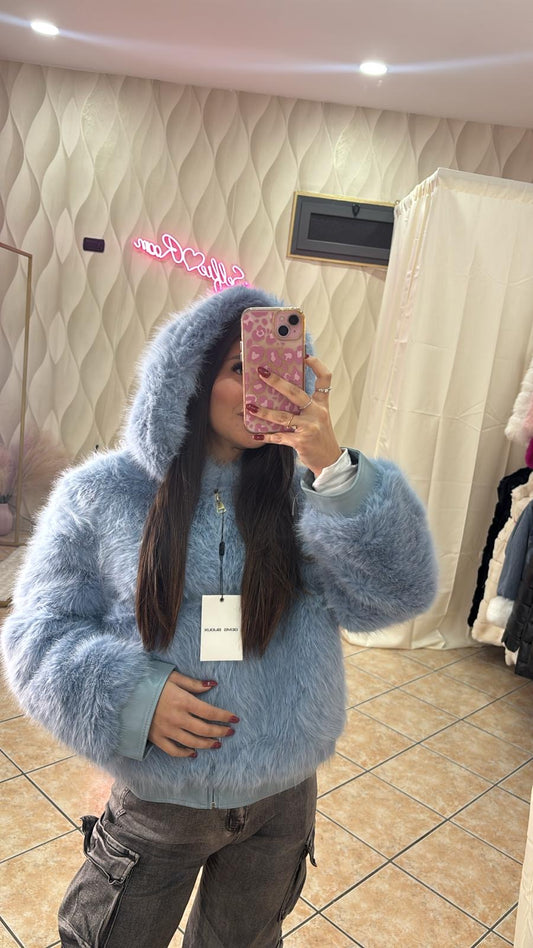 Pelliccia azzurra  cod pj- 801